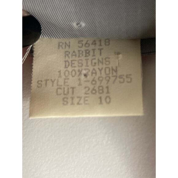 Vintage Rabbit Rabbit Rabbit Designs Abstract Print Midi Dress Boho 90s Size 10 - Picture 7 of 7